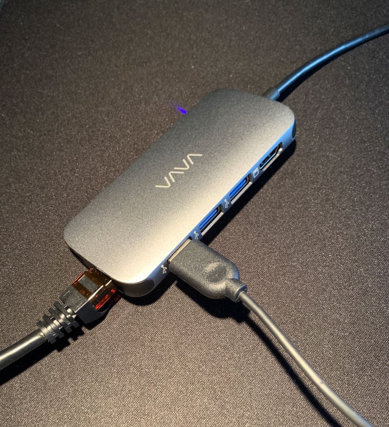 VAVA Hub USB C Adattatore Porta 4K HDMI, Porta 1Gbps Ethernet RJ45, Lettore di Schede SD&TFI, 3 Porte USB 3.0