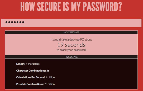 Quanto è sicura una password